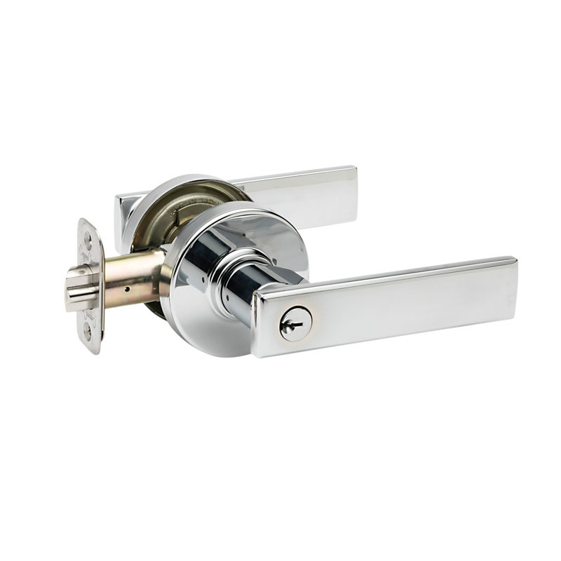 Levier de porte à clé résidentielle Craftsman, Acier inoxydable poli