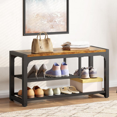 31.5" Shoe Storage Bench for Entryway