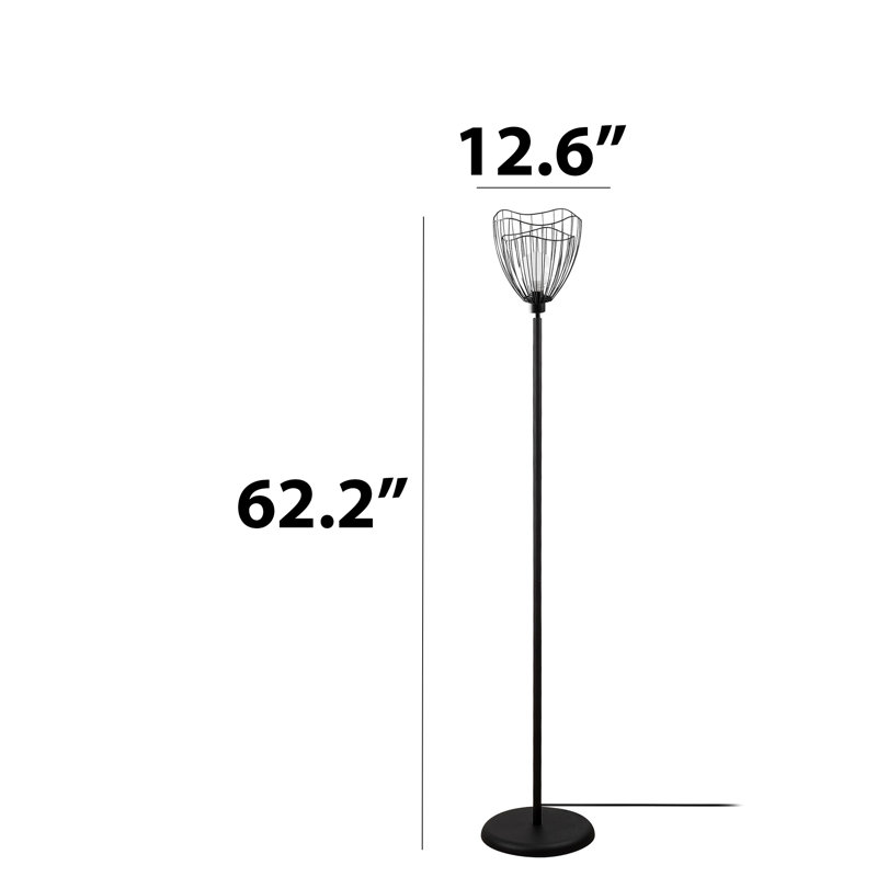 Saesha 62.2'' Black Novelty Floor Lamp