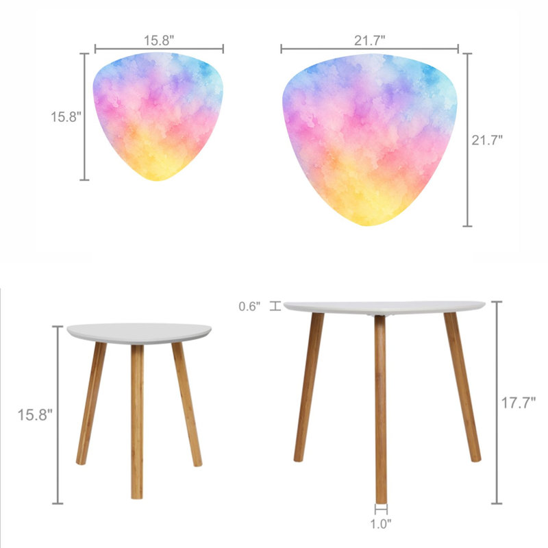 Ensemble de 2 tables basses gigognes Triangle