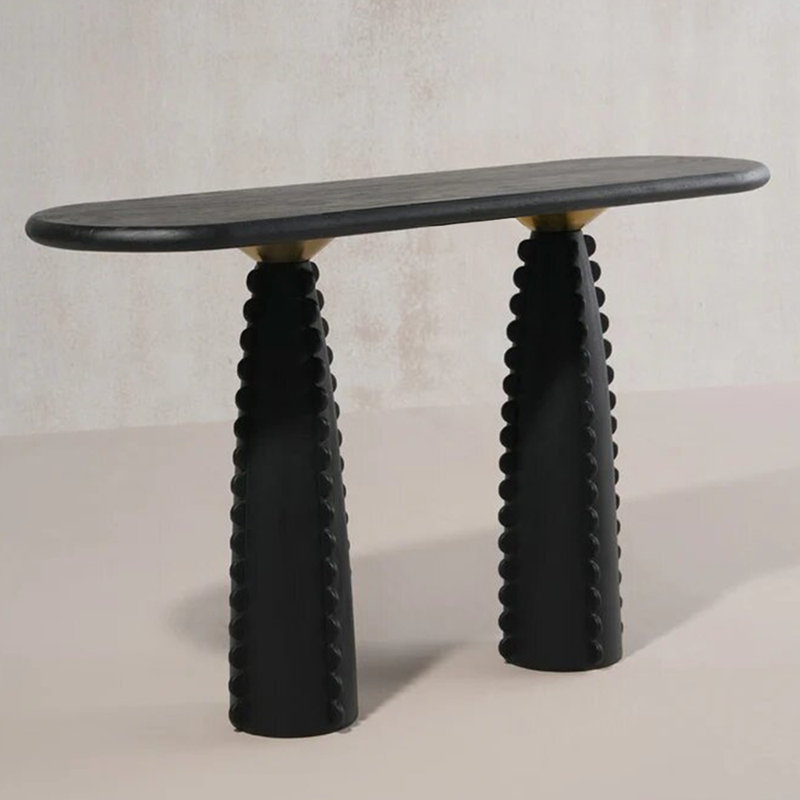 Console simple de style Wabi-sabi, 30.7" H x 63" W x 15.7" D