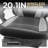 Ergonomic Gaming Chair With Pocket Spring Cushion & Massage Lumbar Support - High Back Office Computer Chair With Footrest For Adults, 300LBS Capacity, Leather Design-1862541531