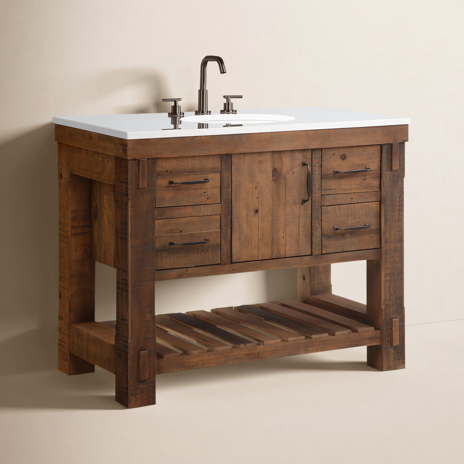 Bromley 42" Pine Single Bathroom Vanity