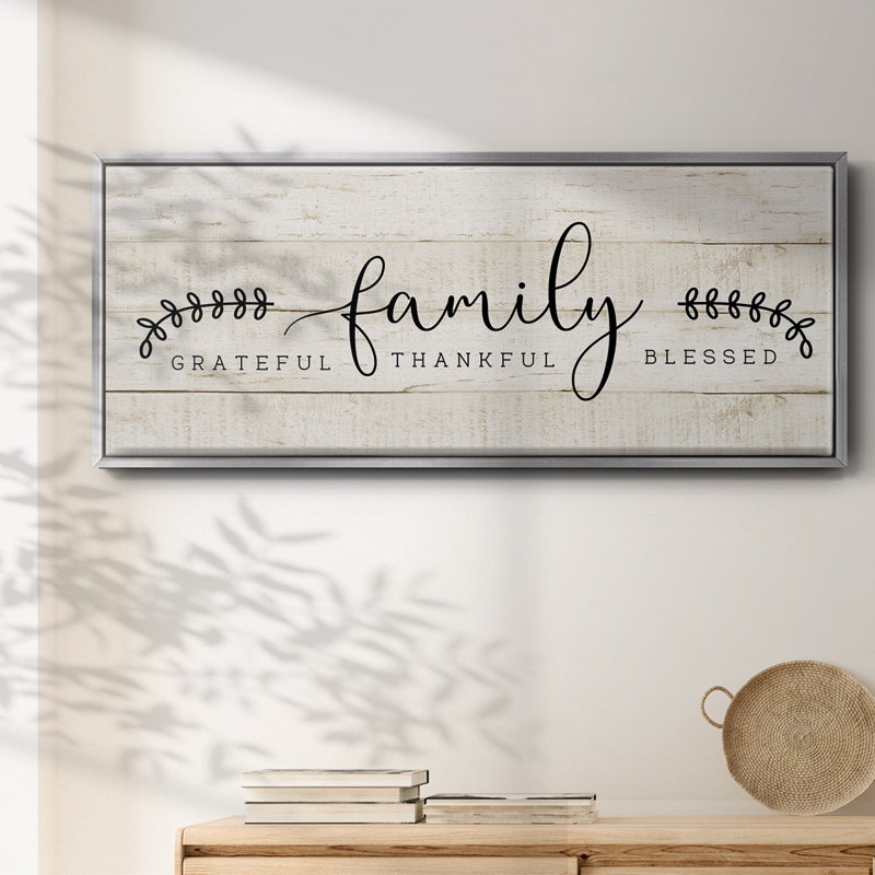 Famille - toile encadrée, H 12 po x l 30 po