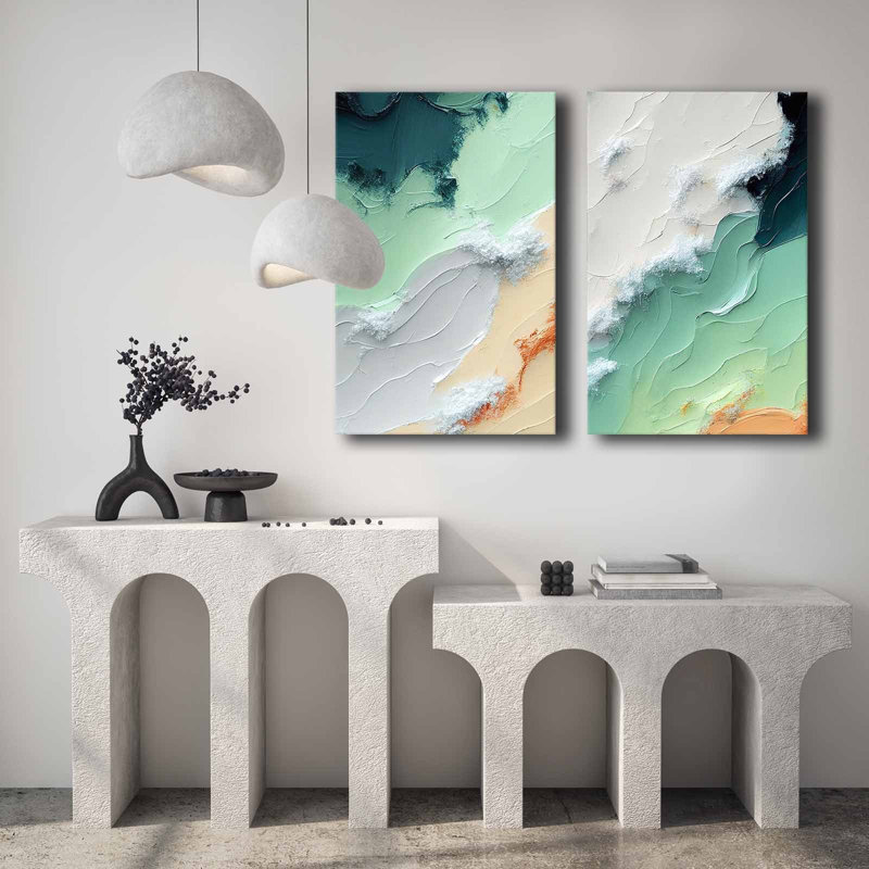 Peinture décorative sur toile (2 pièces)