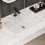 Meuble-lavabo flottant avec lavabo en céramique, meuble-lavabo mural avec 2 tiroirs à fermeture en douceur