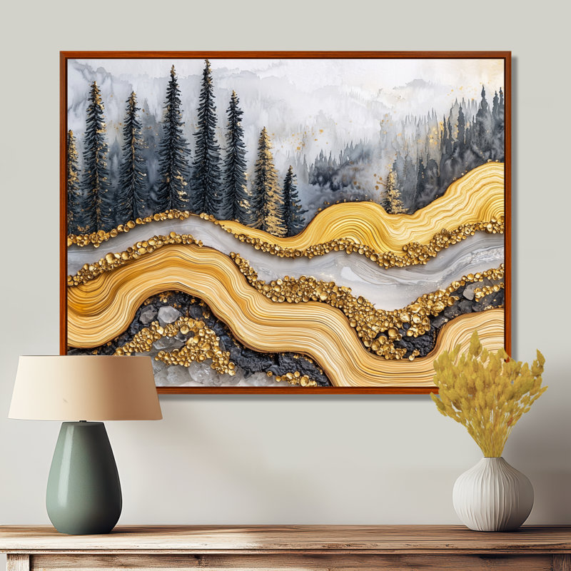 Graelynn - Landscapes Canvas Art Print, Brun, H 12 po x l 20 po, Impression encadrée flottante