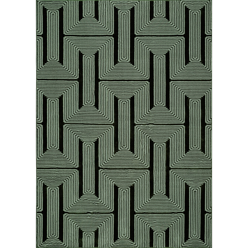 Demica Abstract Indoor / Outdoor Area Rug, Rectangle 60 x 110 cm