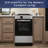 Equator 20" Electric Cooking Range 4 Ceramic Burner CONVECTION OVEN+AIR FRYER White-100527853