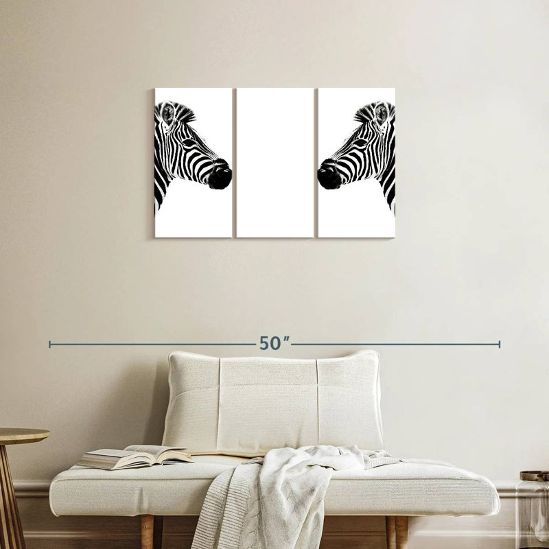 Zebras Face To Face, 20" H x 33" W