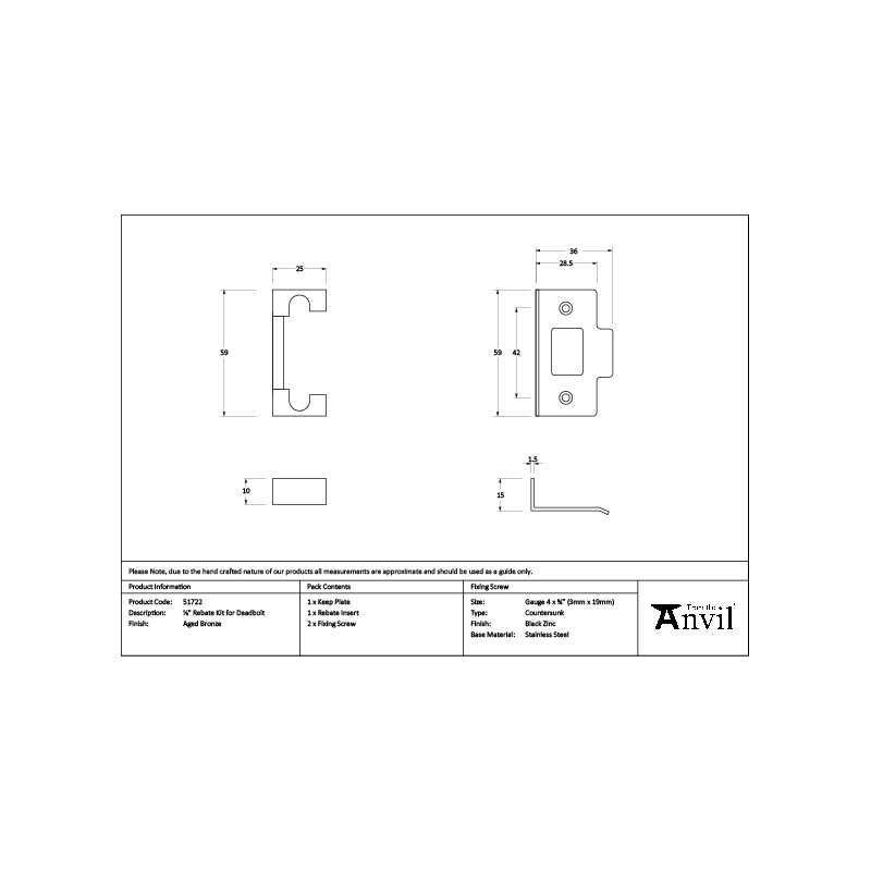 Rebate Kit, Aged Bronze