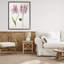 Deux tulipes à fleurs mauves, estampe numérique, design par Jacob Marell-442930591-442930588