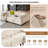 Modern 6-Seater Modular Sectional Sofa - Corduroy Upholstery, Free-Combination Design (L/U-Shape or Sleeper), 250 lb/Seat-248922420