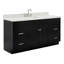 Meuble-lavabo simple autoportant de 67 po avec plateau en quartz blanc Hamlet-93068148