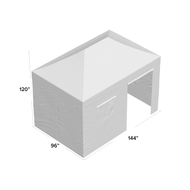 Amber-Lee 96'' W x 180'' D Steel Pop-Up Canopy, Sky Blue, 10ft x 10ft