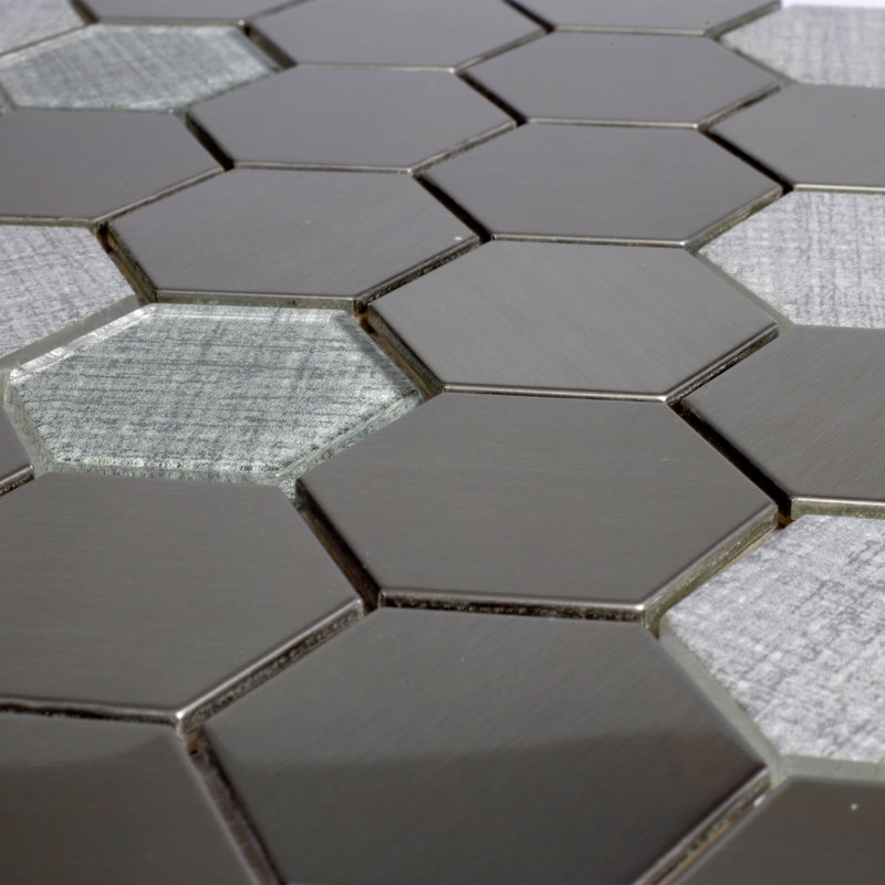 Carreau de mosaïque en verre 2 "x 2" Enchanted Metals