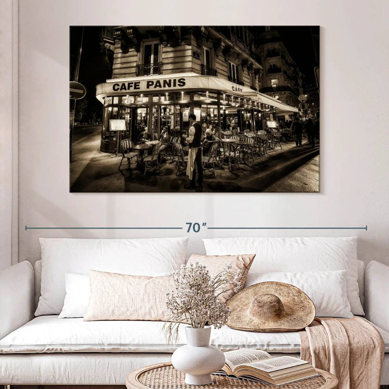 Yarlin Paris Café la nuit, H 34 po x l 51 po