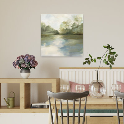 «Tranquil Reflections By The Water», art contemporain de paysage contemporain