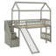 Lit mezzanine avec deux tiroirs et glissade-345243895