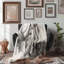 Beige Boho Flowers - 1 pièce Sherpa Premium-101596422