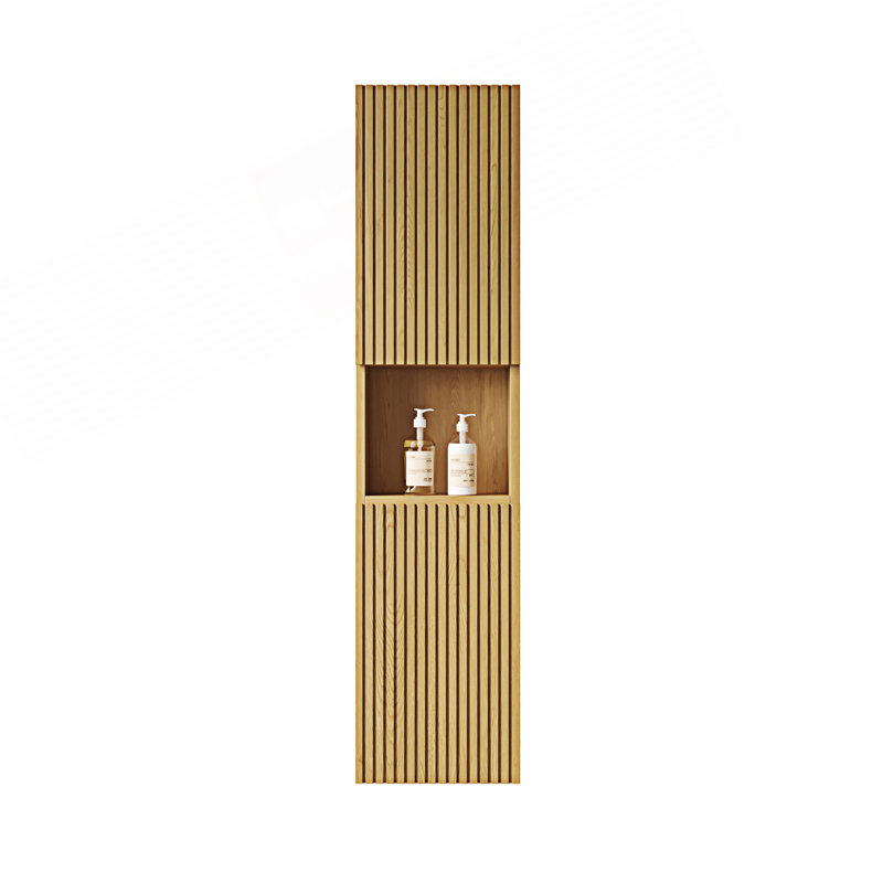 Armoire décorative, armoire murale haute de salle de bain, armoire de rangement étroite avec portes et tablettes