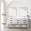 Double 36 po L x H H avec miroir et meuble-lavabo en chêne blanc