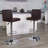 Winnols Contemporary Vinyl Adjustable Height Barstool with Panel Back and Chrome Base-93930746