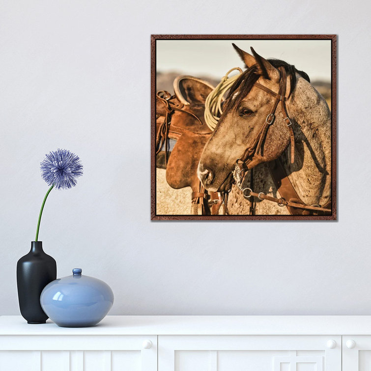 Three and Three by Yolanda Fernandez-Shebeko - Floater Frame Painting on Canvas