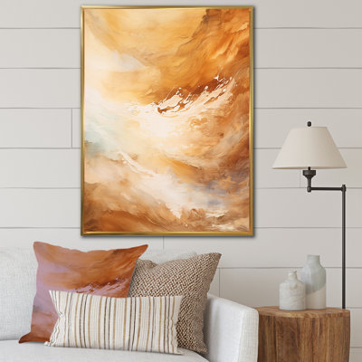 «Beige Sandy Clouds Horizon I», reproduction sur toile