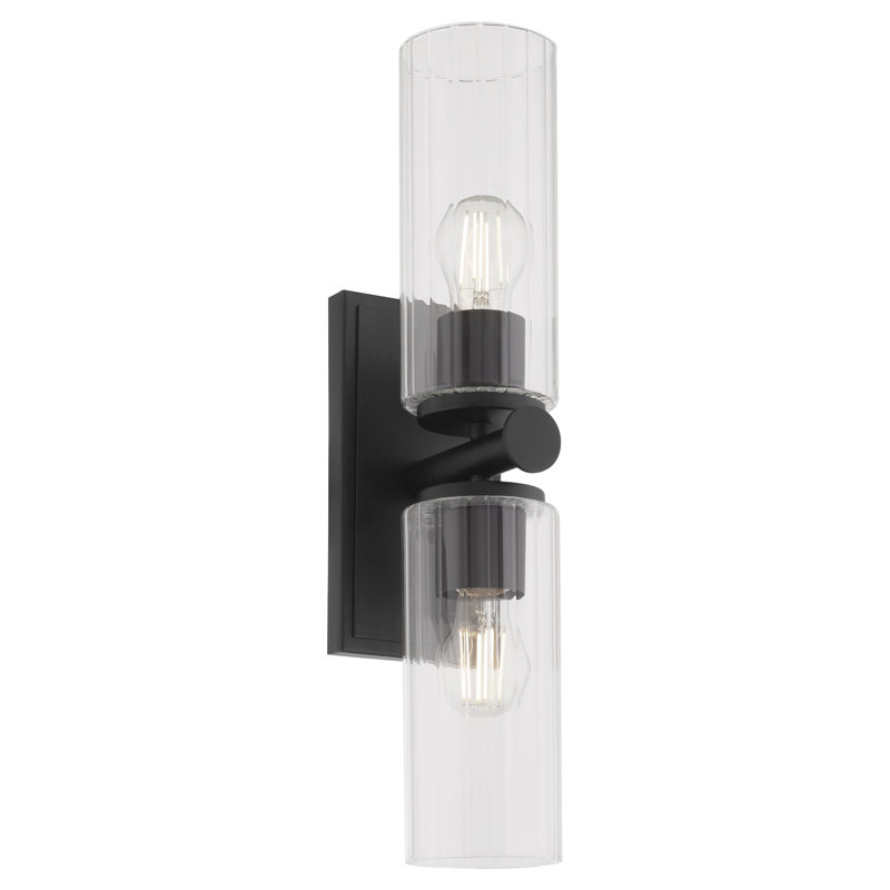 Applique murale 2 lumières Juniper | Laiton vieilli, Matte Black
