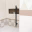 54 po X P 76 po H Porte de douche coulissante sans cadre au fini noir mat-119947173