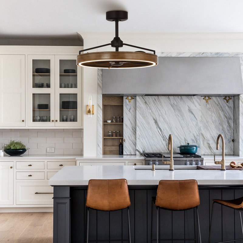 Didama 27.1" Ceiling Fan with LED Lights and Remote Control