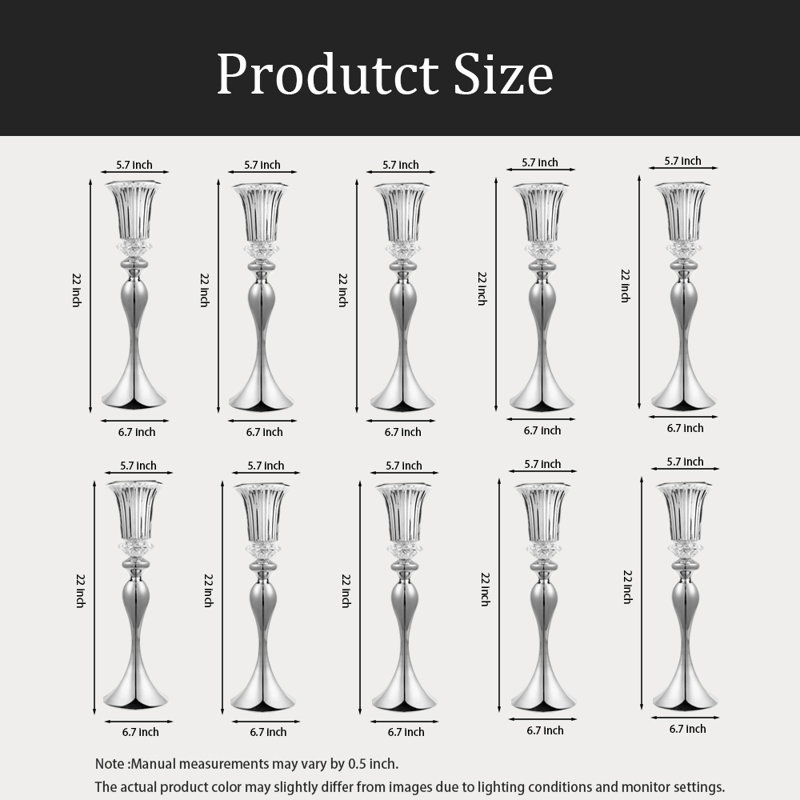 Vase en métal, 10 pièces