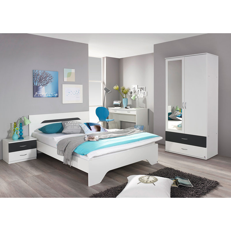 Drehtürenschrank Noosa, Alpine white and metallic grey