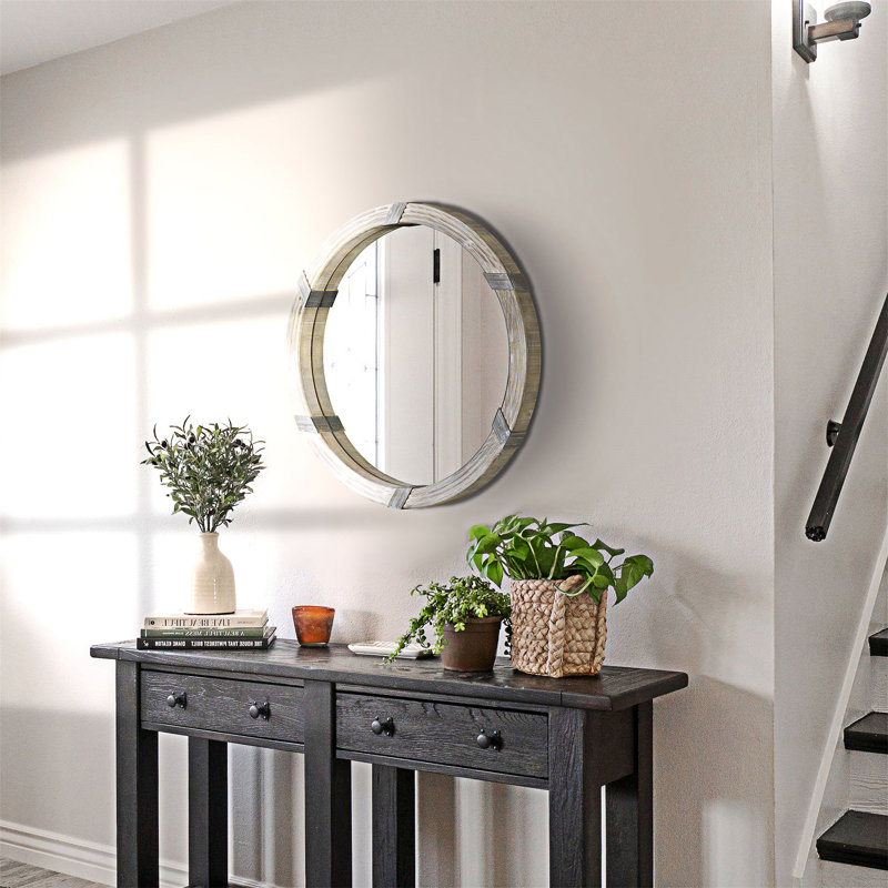 Miroir mural en bois