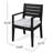 Dark Grey Dining Chair - Wood Frames With Tapered Legs And Water- Cushions, Chic Design  2 , Hand Crafted Substantial Seating