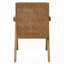Ensemble de 2 fauteuils Sery, assise en chenille brun chocolat, pieds en bois