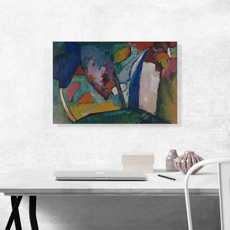 «The Waterfall 1909» par Wassily Kandinsky, reproduction sur toile tendue, H 18 po x l 26 po x P 0,75 po