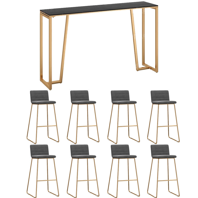 Tabourets et tables de luxe et luxueux, Noir et or, Gris