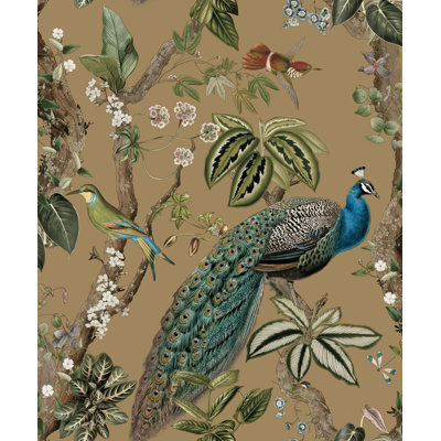 Papier peint double rouleau Botanical Climbing Peacock & Climbing Florals