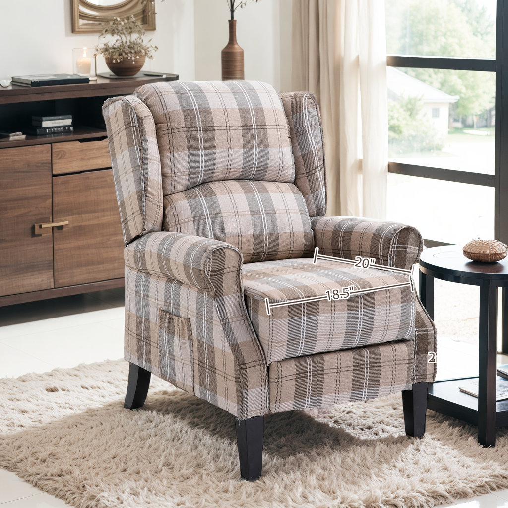 Gracie Oaks Zeyana Upholstered Recliner Wayfair