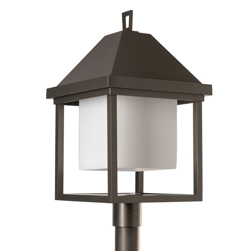 Lampadaire Dorset Dark Sky, Bronze côtier, Verre transparent martelé