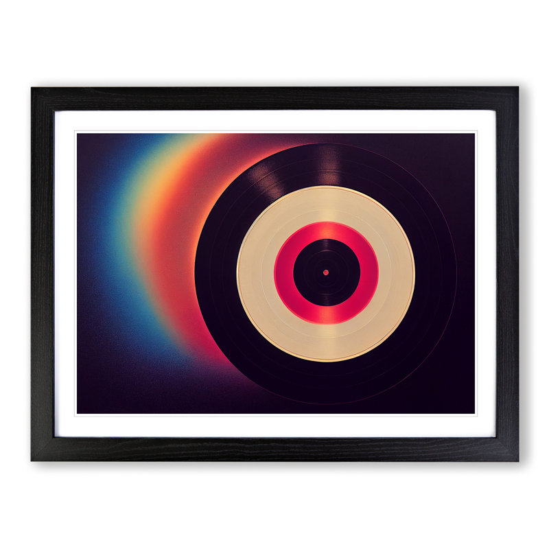 Special Vinyl Record - Single Picture Frame Print, 46cm H x 64cm W, Black Frame