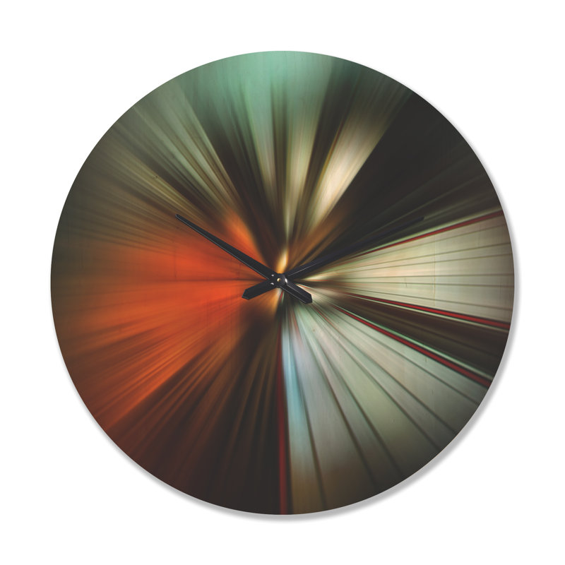 Horloge murale moderne en bois brun, Grand