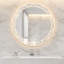 Miroir rond de salle de bain à DEL - températures de couleur réglables et conception murale antibuée-203890683
