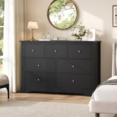 Ariee 47.2" W 7 - Drawer Double Dresser, White