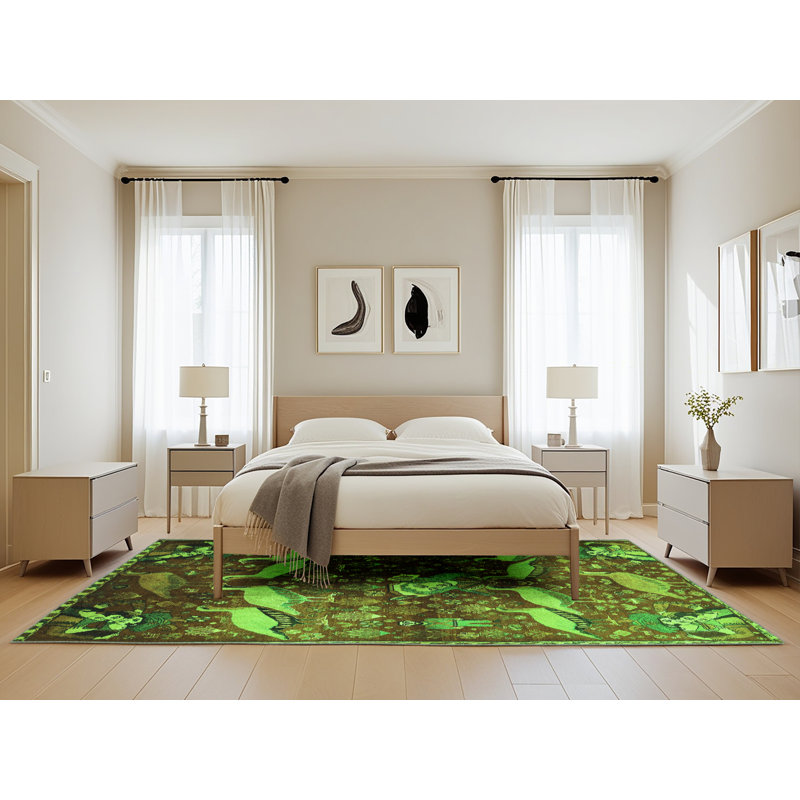 Performance Abstract Indoor Rug, Rectangle 5' x 8'