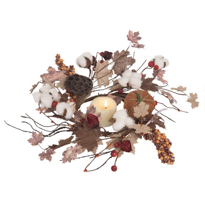  Anneau de fleur en coton 16 po