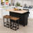 Rosauro Dining Table Set with Storage Cabinet, 4 Drawers and Towel Rack-2018982363