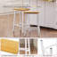 Ensemble de 2 tabourets de bar en bois massif avec repose-pieds, style campagne-110134165